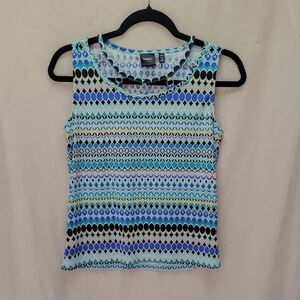 Rafaella Multicolor Geometric Tank Top